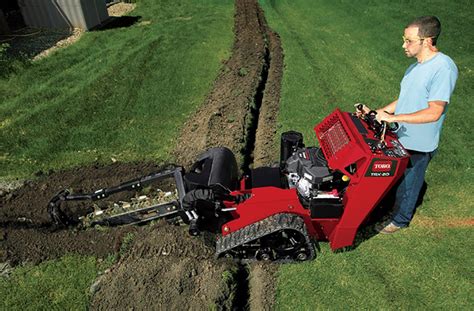 skid steer chain trencher|bobcat walk behind trencher.